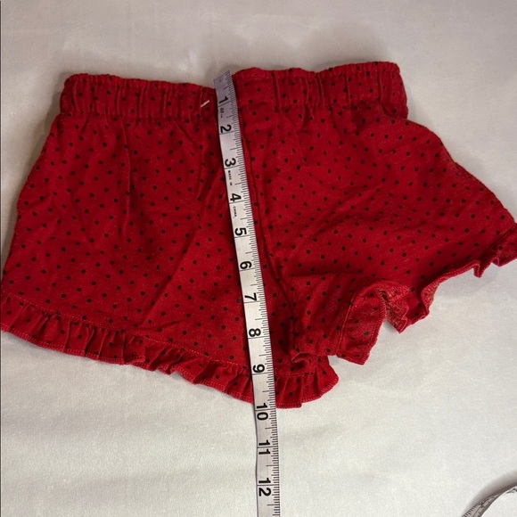 Boxercraft Red Pyjama Shorts Black Polka Dot Ruffles Bow Youth Size S (6-8) - Picture 8 of 10
